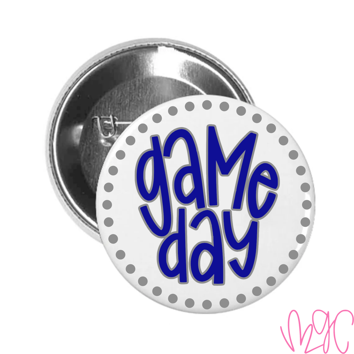 Dotted Game Day-Royal+Grey