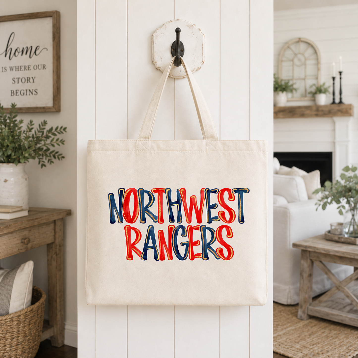 Glitter Pop Northwest Rangers Tote Bag