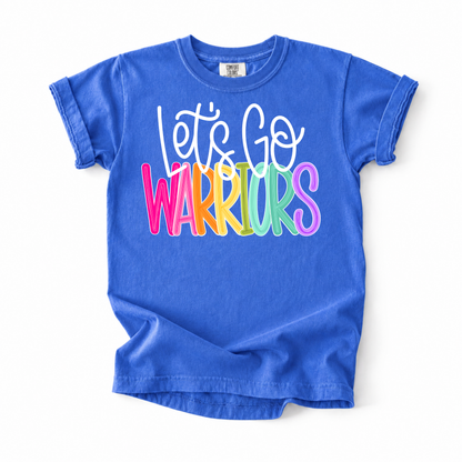 Color Pop-Let's Go Warriors Tee