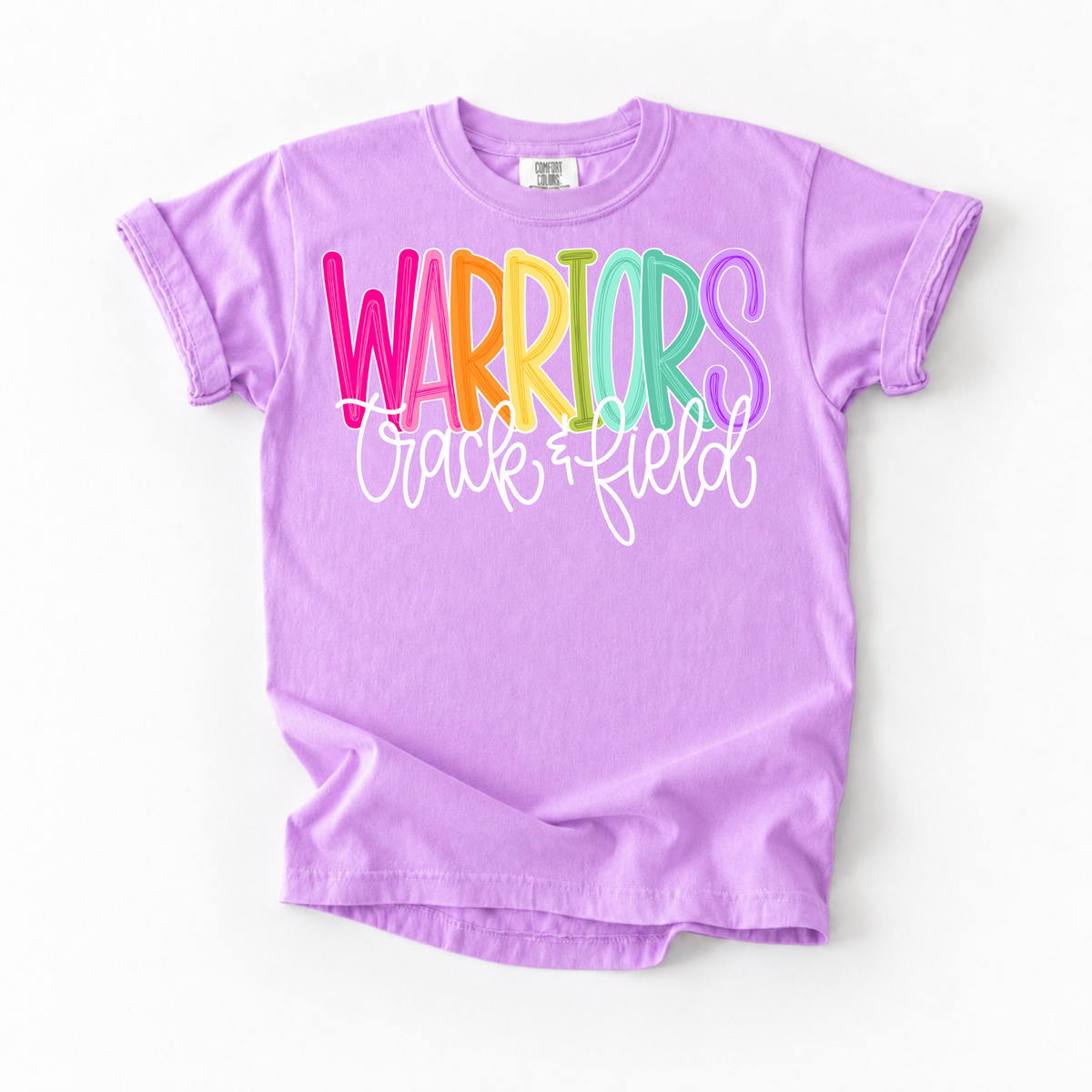 Color Pop-Warriors Track & Field Tee