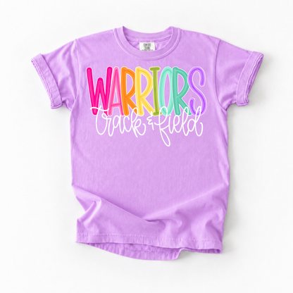 Color Pop-Warriors Track & Field Tee