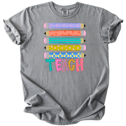 Stacked Teach Pencils Tee