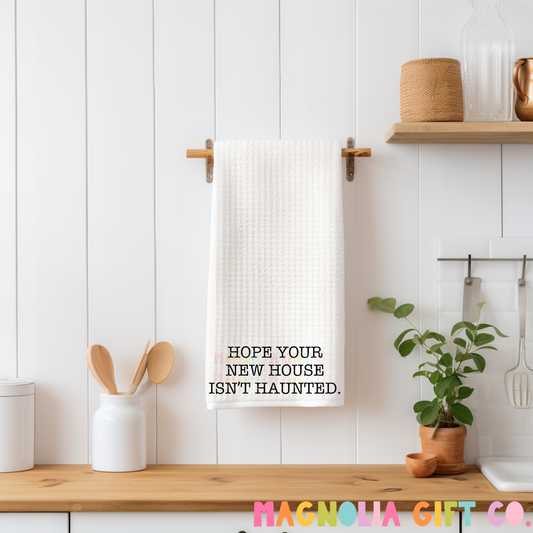 Haunted House Tea Towel