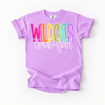 Color Pop-Wildcats Track & Field Tee
