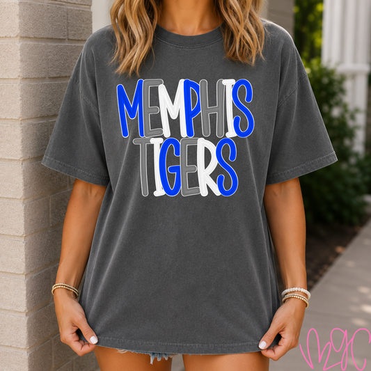 Bubble Memphis Tigers Tee