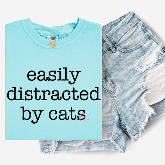 Easily Distracted By Cats Tee