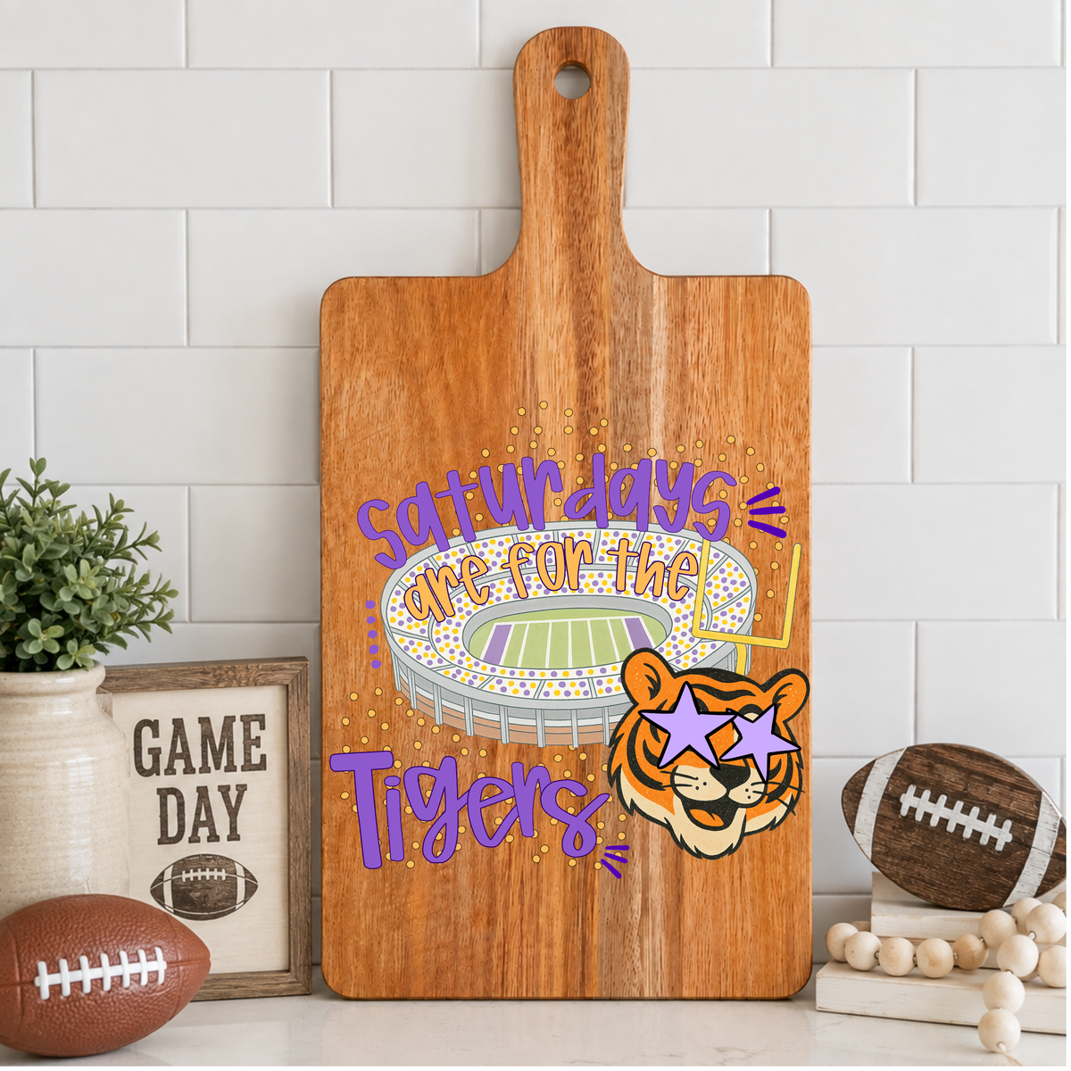 Saturdays Are For The Tigers Cutting Board