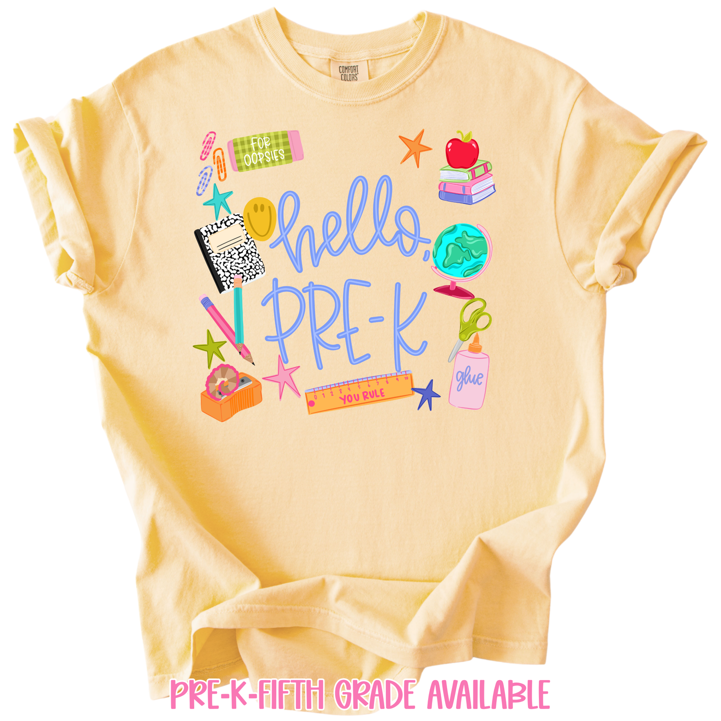 Hello Grades Tee (PreK-Fifth Grade)