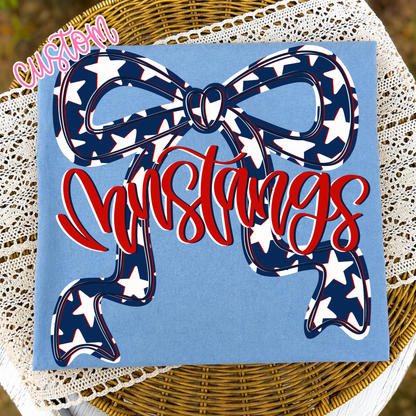 Starry Bow Mustangs Tee