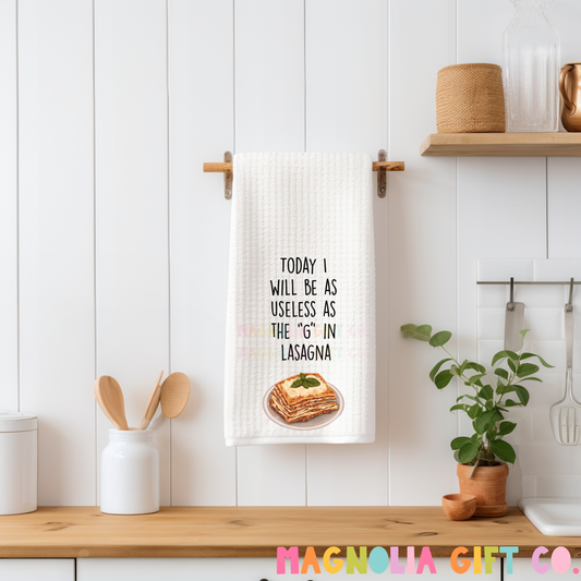 G In Lasagna Tea Towel