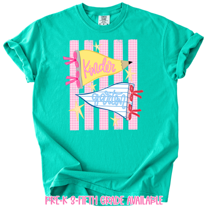 Pencil Pennant Grades (PreK3-Fifth Grade) Tee