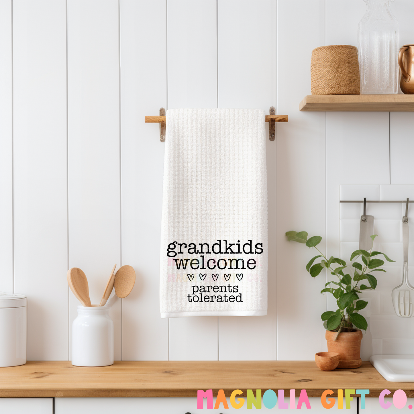 Grandkids Welcome Tea Towel
