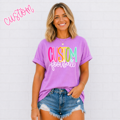Color Pop-Custom Football Tee