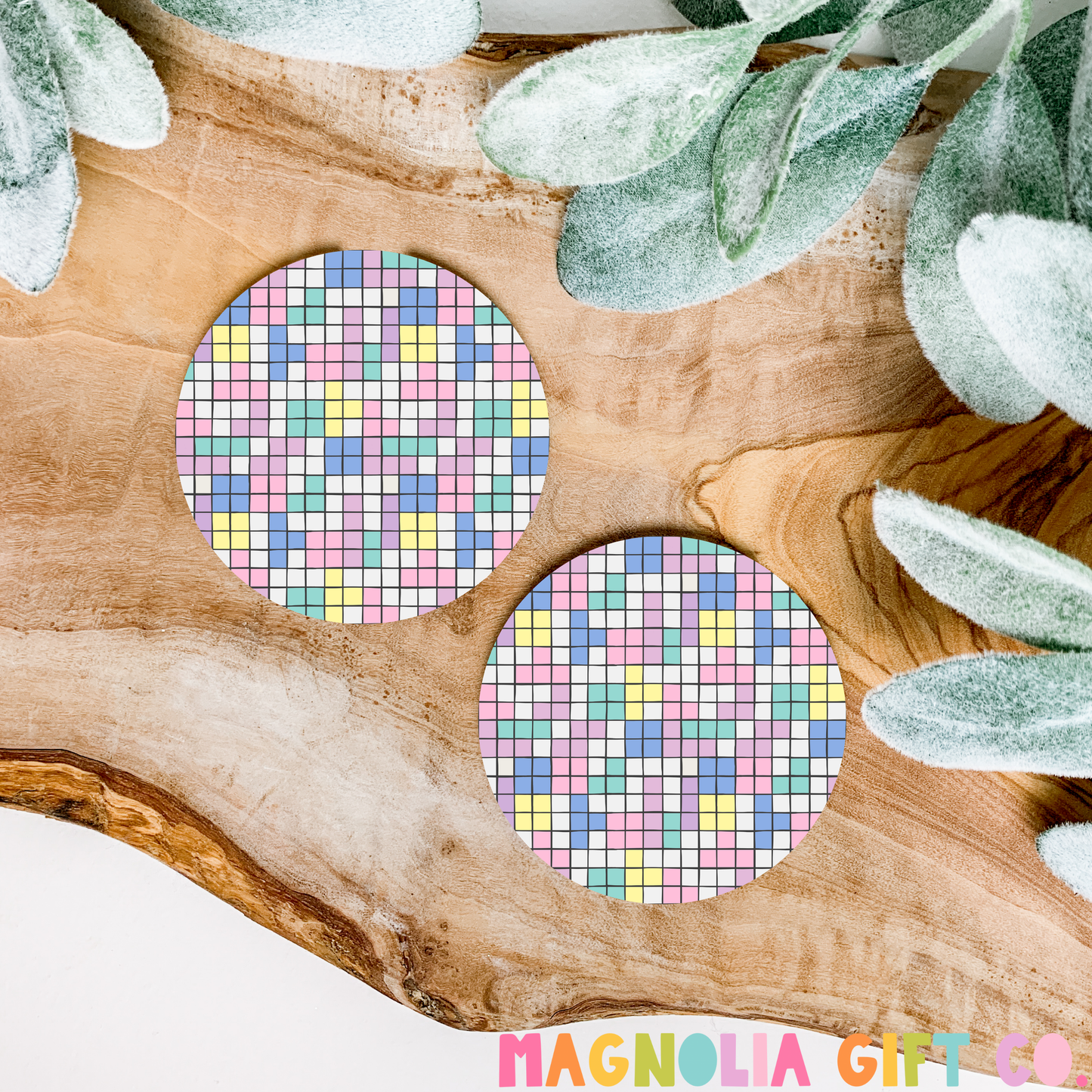 Colorful Disco Car Coasters