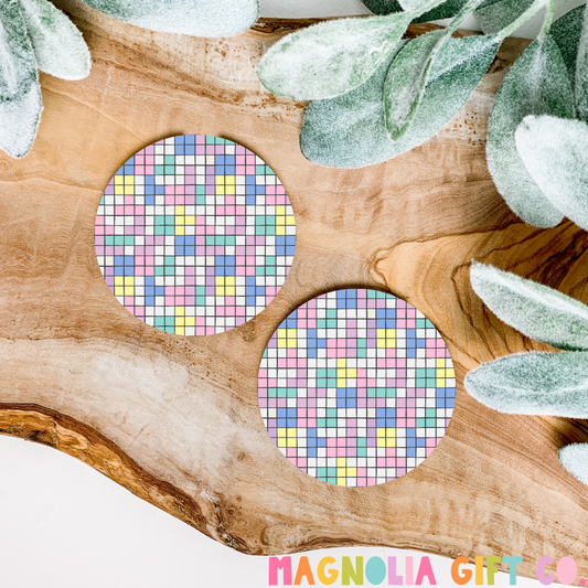 Colorful Disco Car Coasters