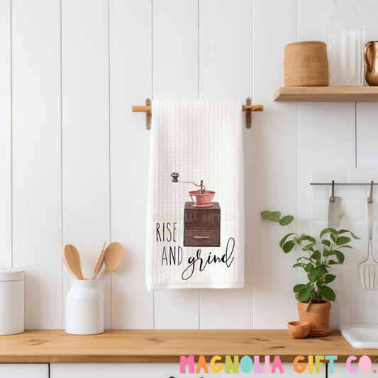 Rise & Grind Tea Towel