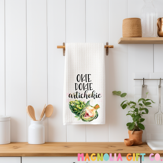 Okie Dokie Artichokie Tea Towel