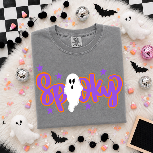 Purple Spooky Ghost Tee