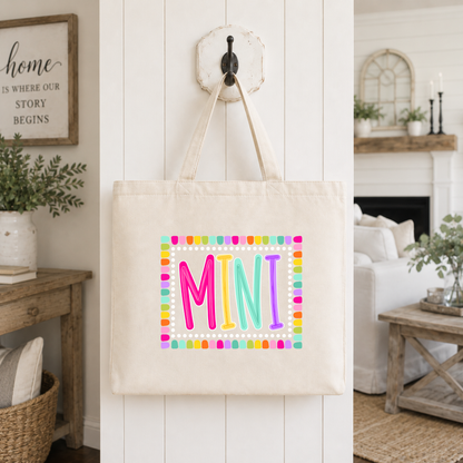 Color Pop-Custom Family Title Tote Bag