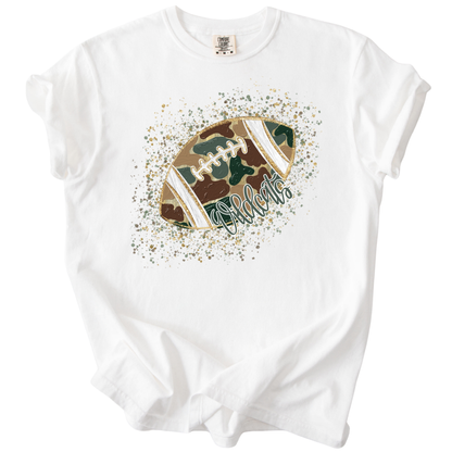 Camo Confetti Football-Wildcats Tee