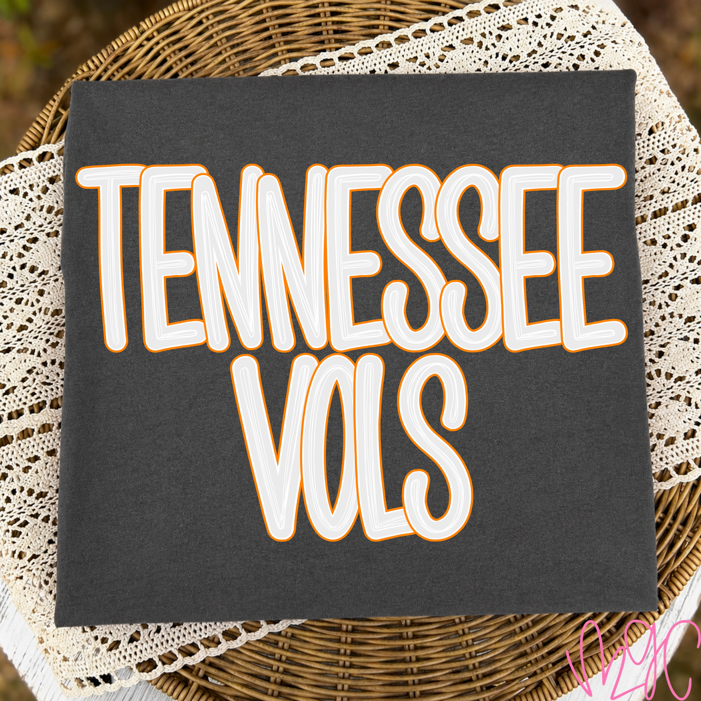 Outline Bubble-Tennessee Vols (Orange) Tee