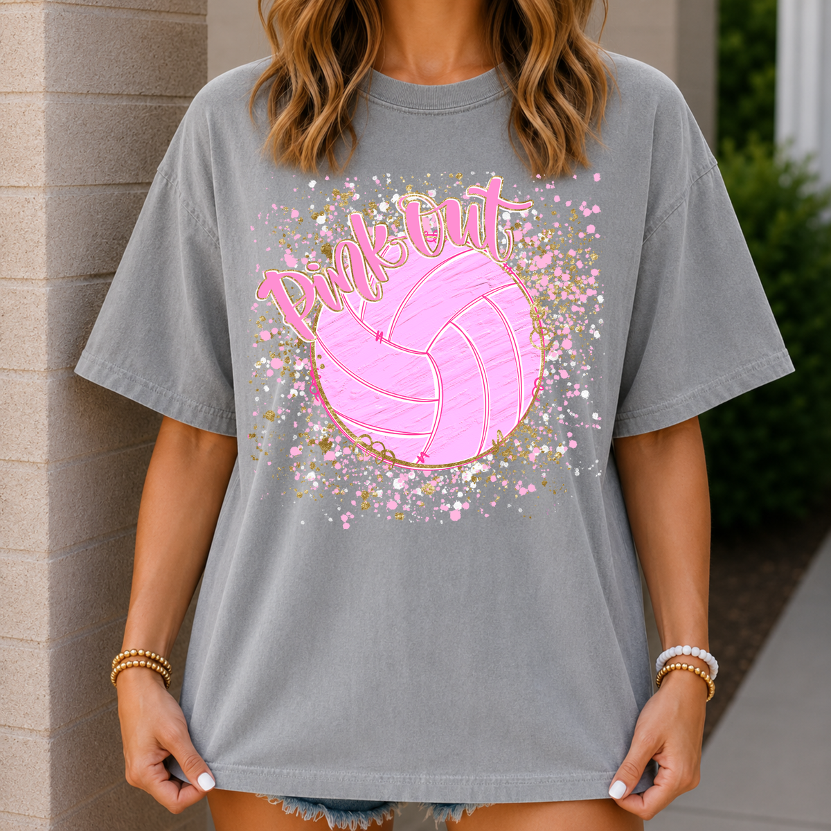 Pink Out-Volleyball Tee