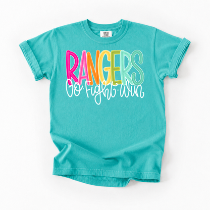Color Pop-Rangers Go Fight Win Tee