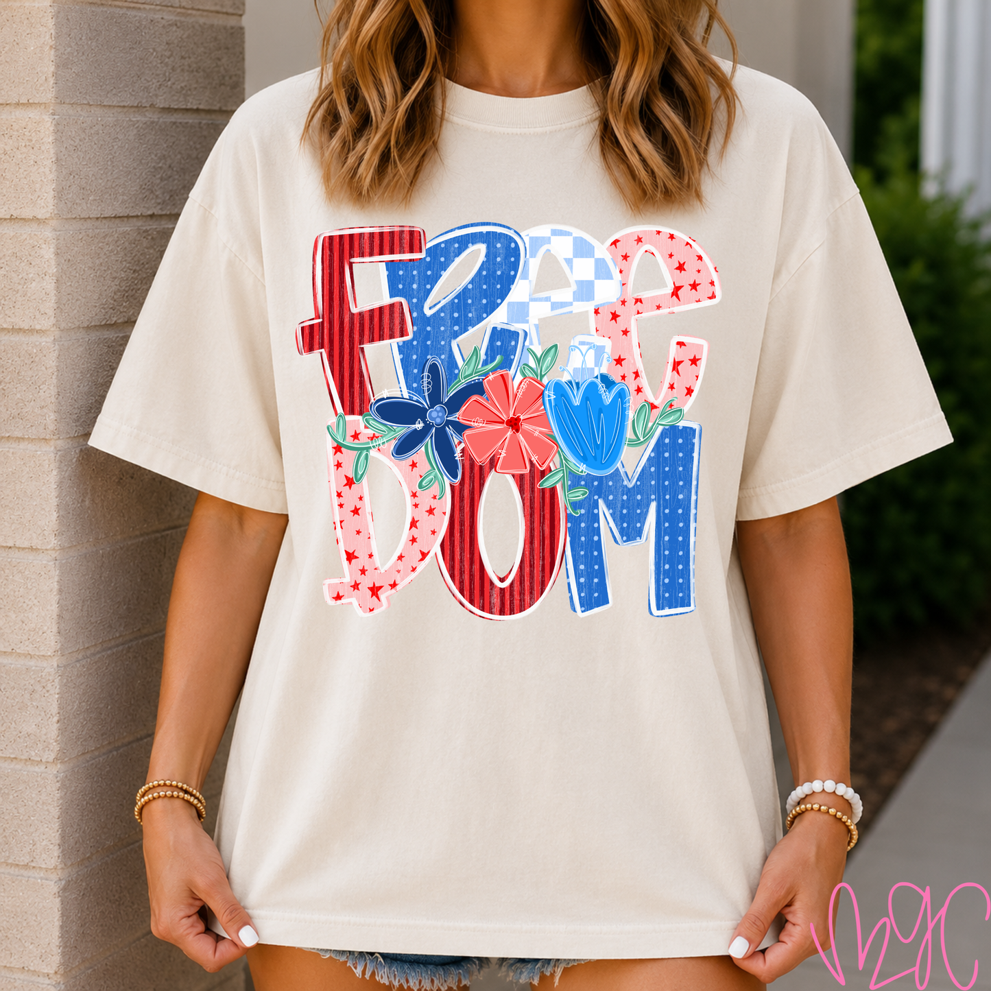 FSF-Patterned Floral Freedom Tee