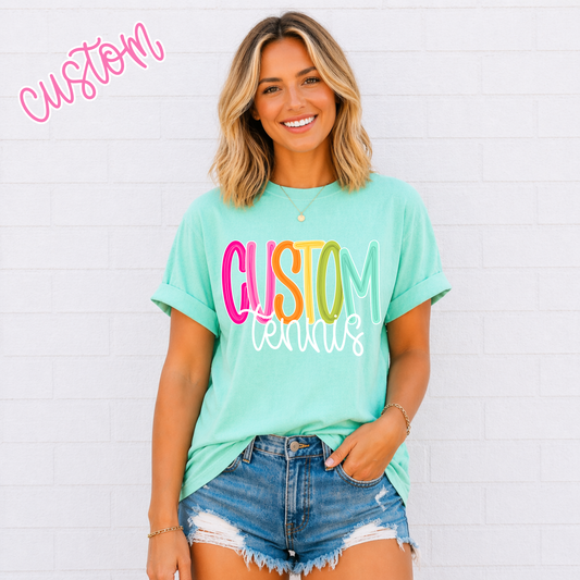 Color Pop-Custom Tennis Tee