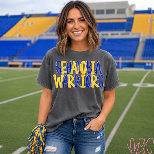 Glitter Pop Senatobia Warriors Tee