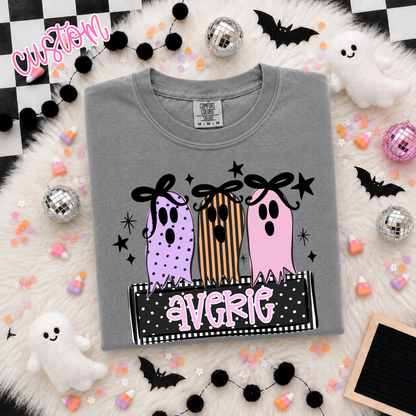 Colorful Ghost Name Tee