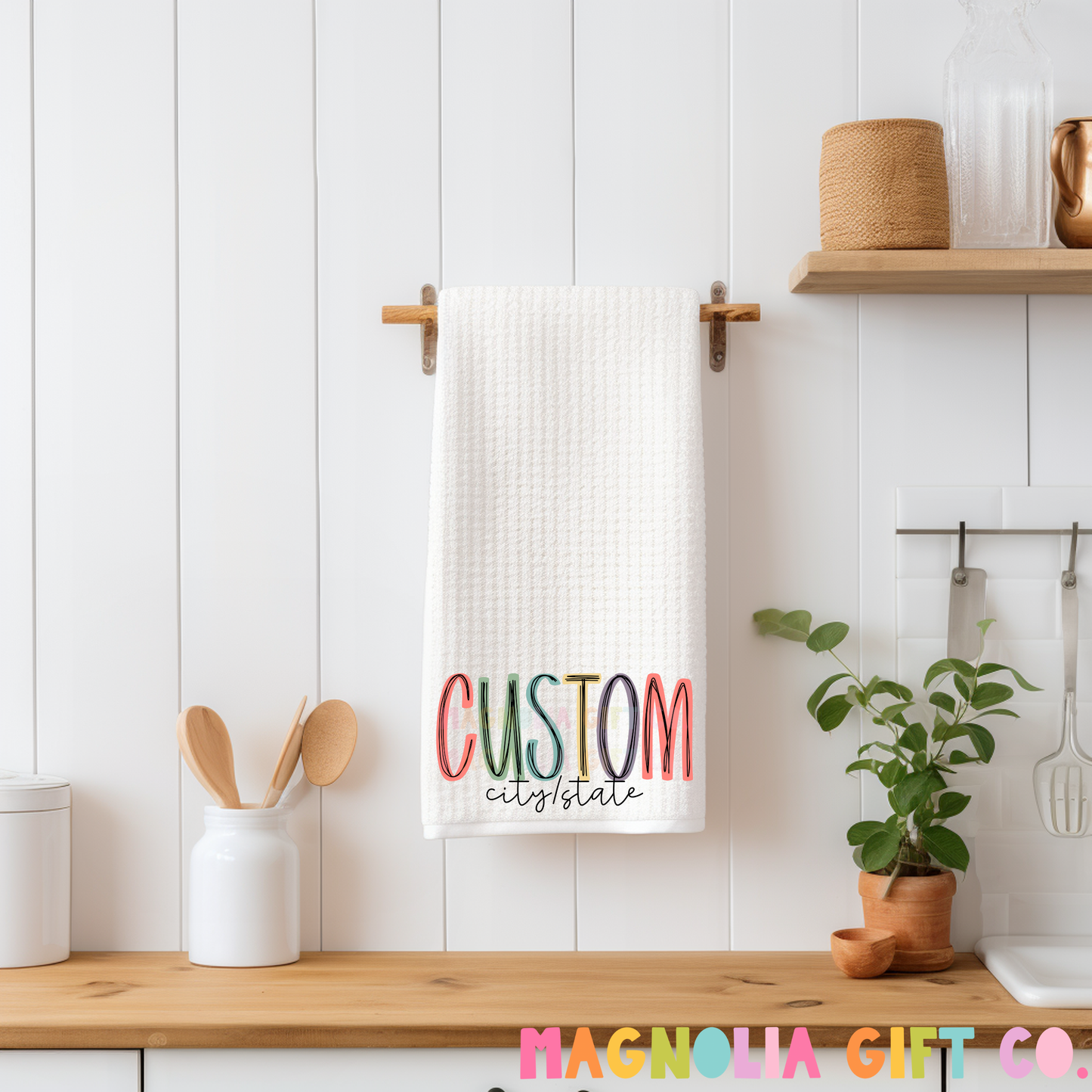 Muted City + State Tea Towel