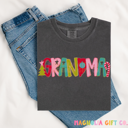 Christmas Doodle Family Title Tee