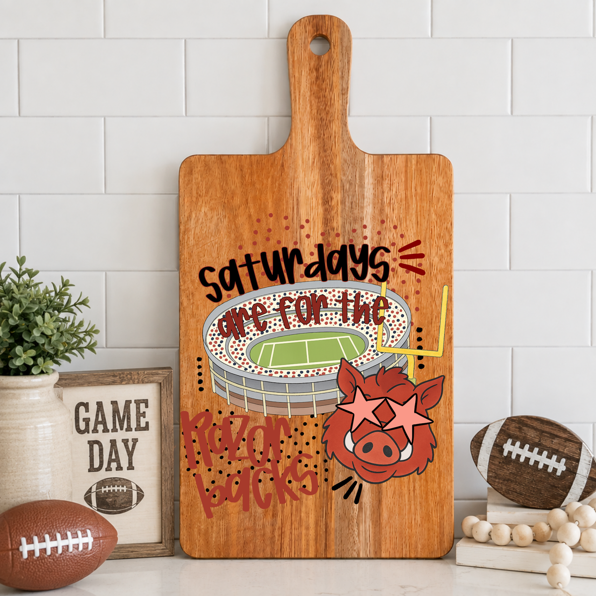 Saturdays Are For The Razorbacks Cutting Board