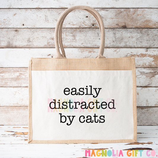Distracted By Cats Tote Bag