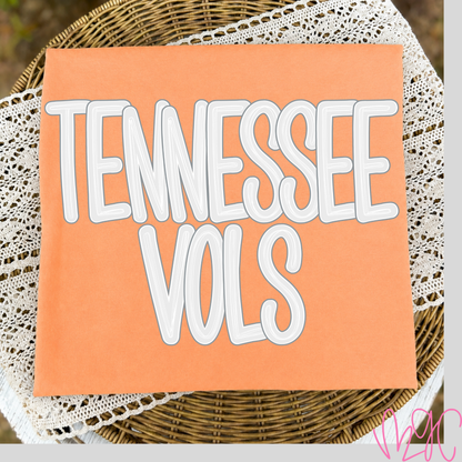 Outline Bubble-Tennessee Vols (Grey)