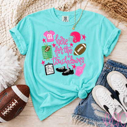 Touchdowns-Pink Tee