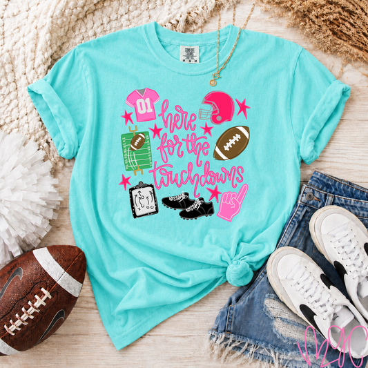 Touchdowns-Pink Tee