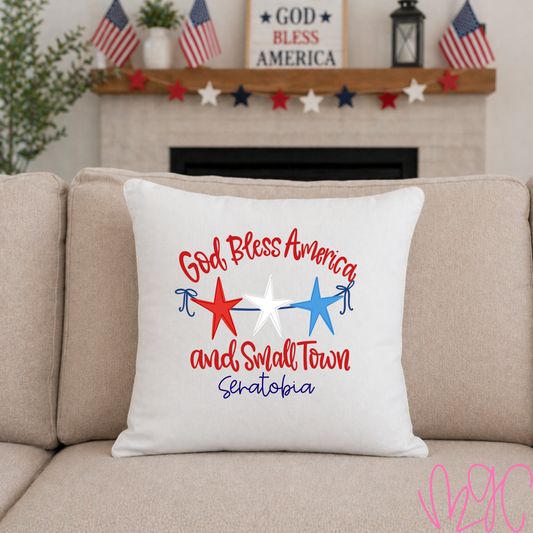 Small Town USA Throw Pillow