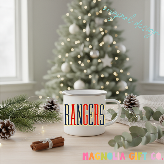 Tall Varsity Rangers Coffee Mug