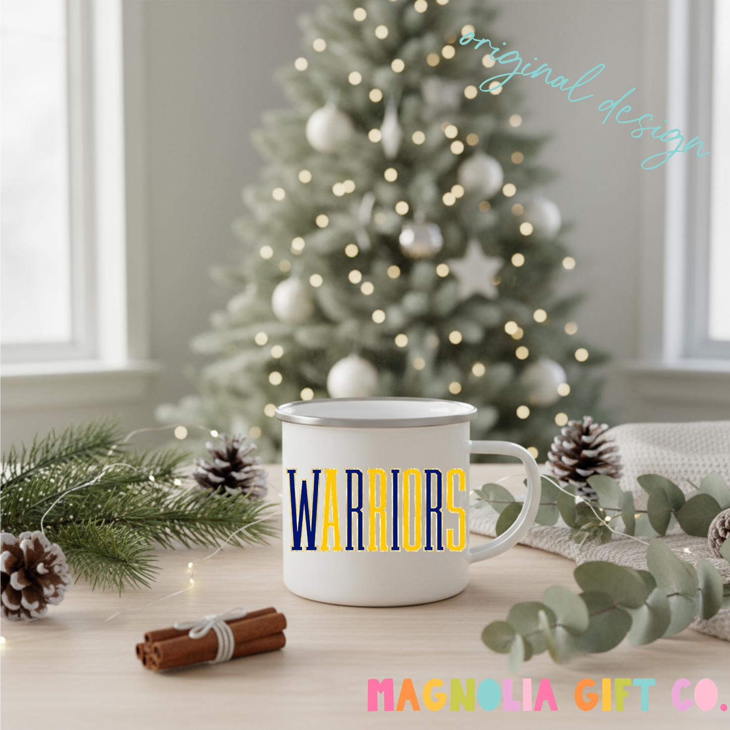 Tall Varsity Warriors Coffee Mug