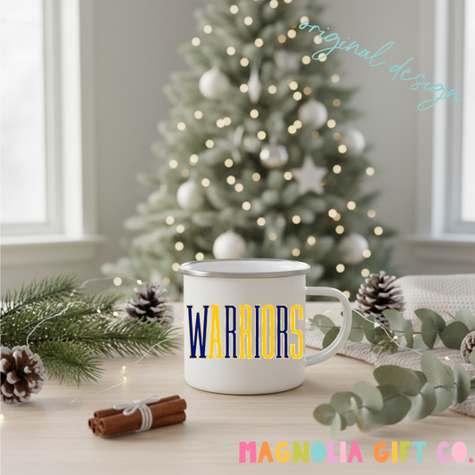 Tall Varsity Warriors Coffee Mug