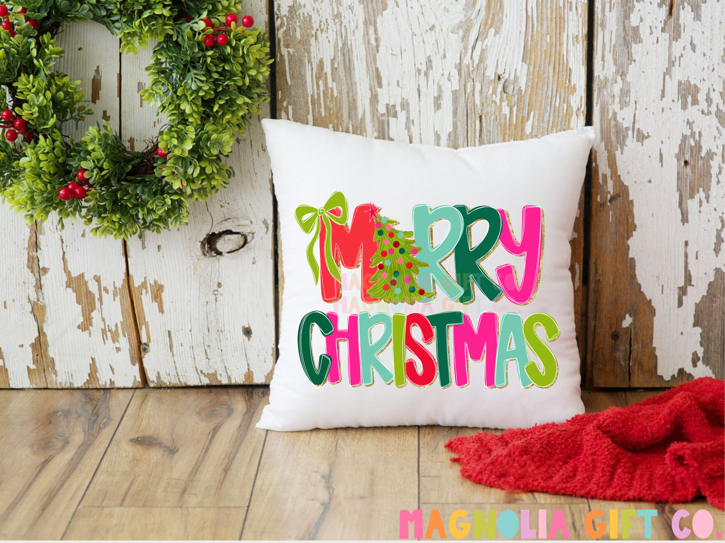 Merry Christmas Throw Pillow