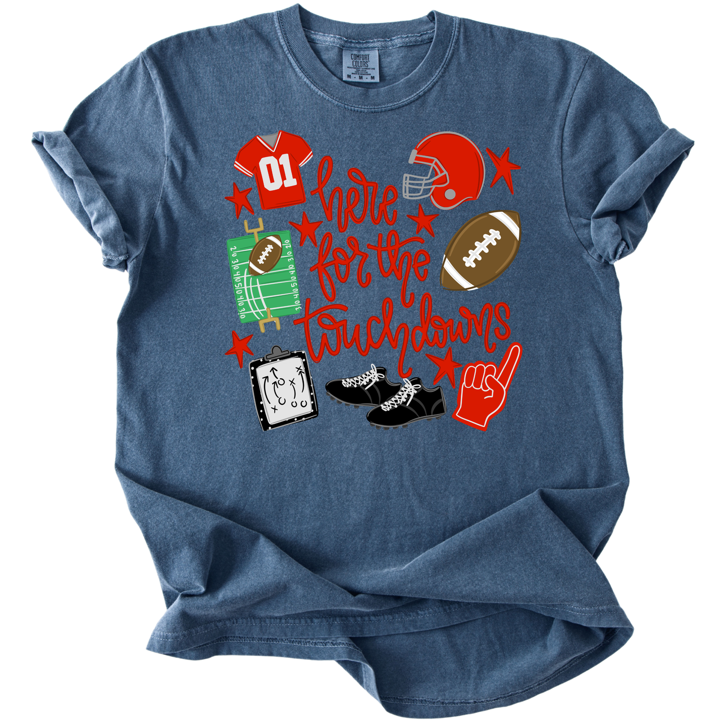 Touchdown-Red Tee