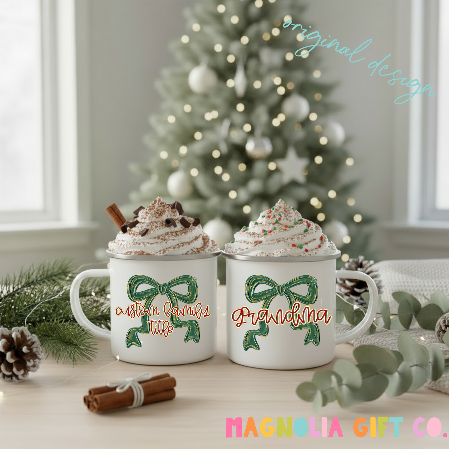 Green Bow Family Title Coffee Mug