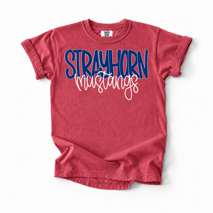 Bubble Strayhorn Mustangs (Navy) Tee