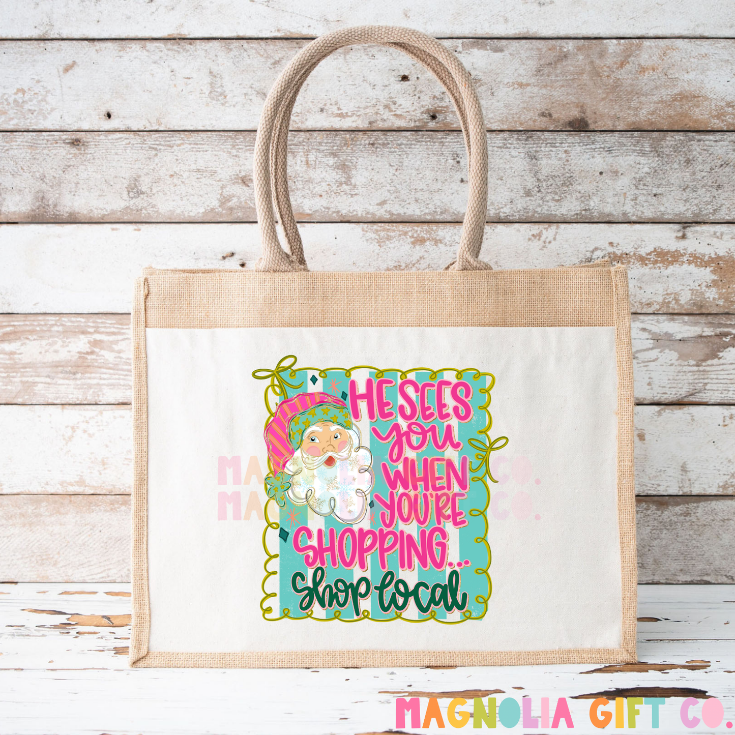 Santa Shop Local Tote Bag