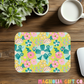 Lime Green Flower Mousepad