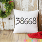 Simple Zip Code Throw Pillow
