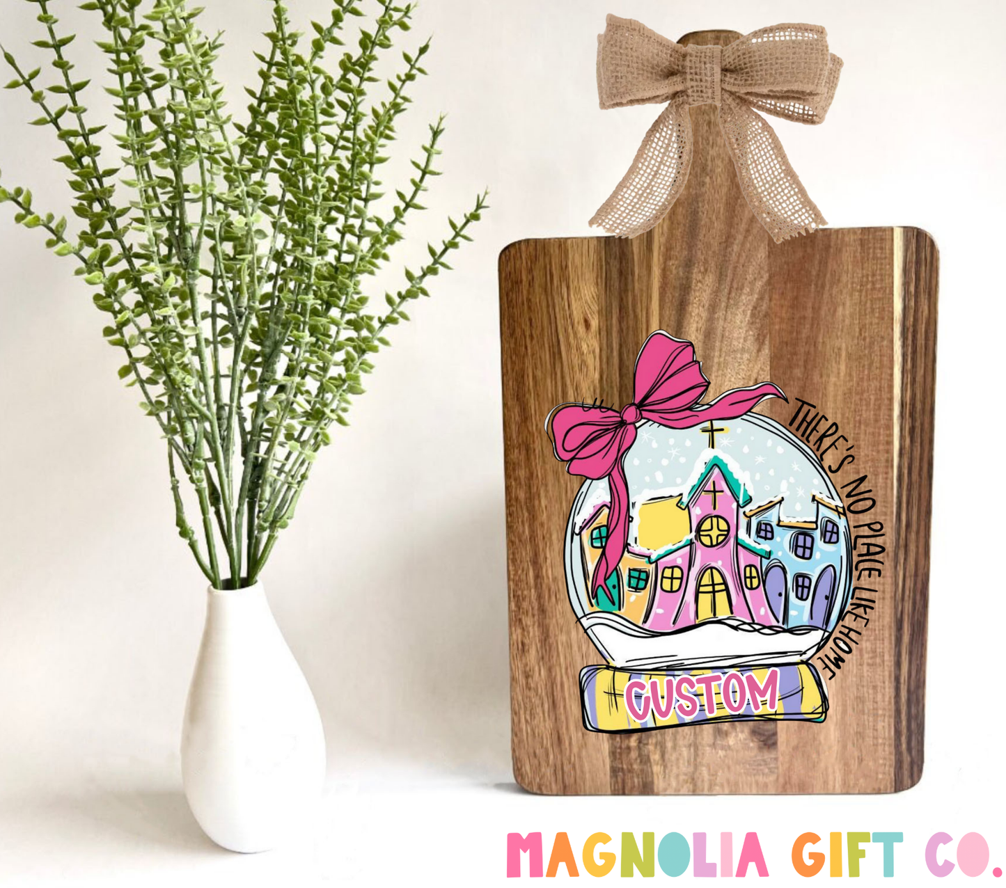 Zip Code Snowglobe Cutting Board